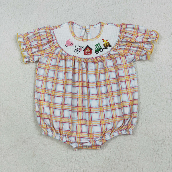RTS girl clothes smock pig dog girl summer bubble farm clothing