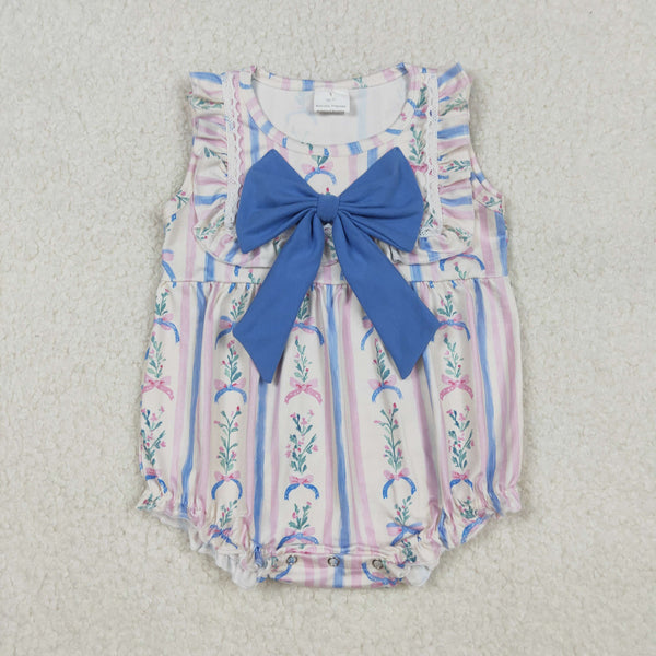 SR3045 RTS baby girl clothes bows floral girl summer bubble