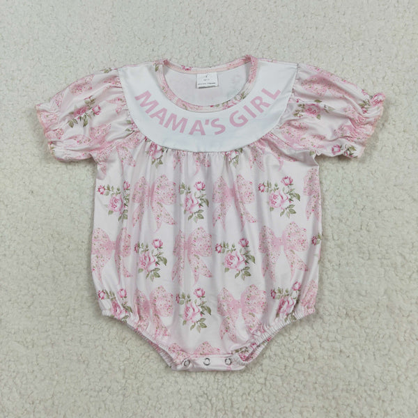 SR3087 RTS baby girl clothes mama’s girl bows girl  summer bubble