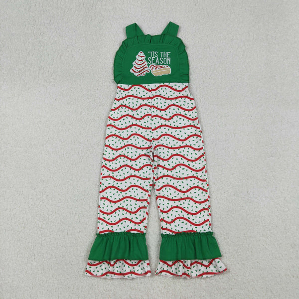 SR3178 RTS girl clothes tis the season girl christmas embroidery jumpsuit