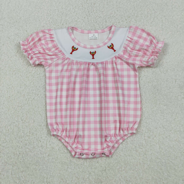 RTS kids matching clothing embroidery crayfish print clothing kids mardi gras clothing-2025.11.11