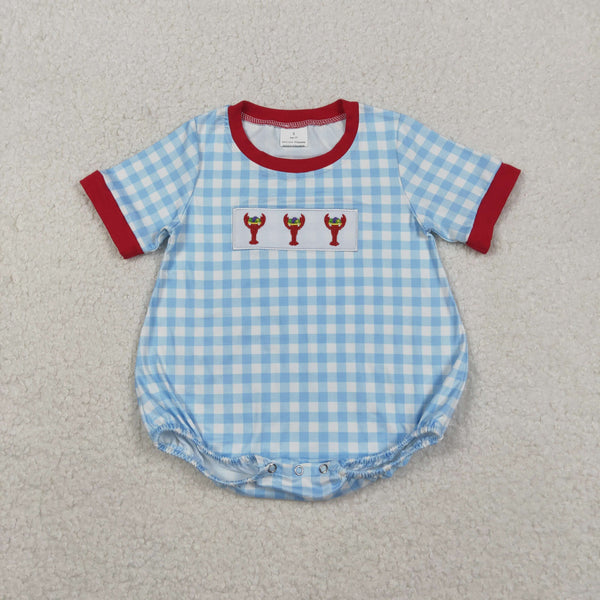 RTS kids matching clothing embroidery crayfish print clothing kids mardi gras clothing-2025.11.11