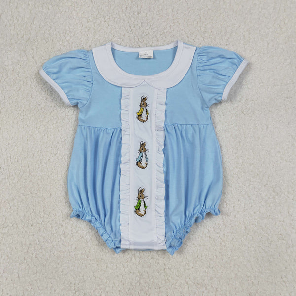 SR3382 RTS baby girl clothes rabbit girl easter summer bubble embroidery