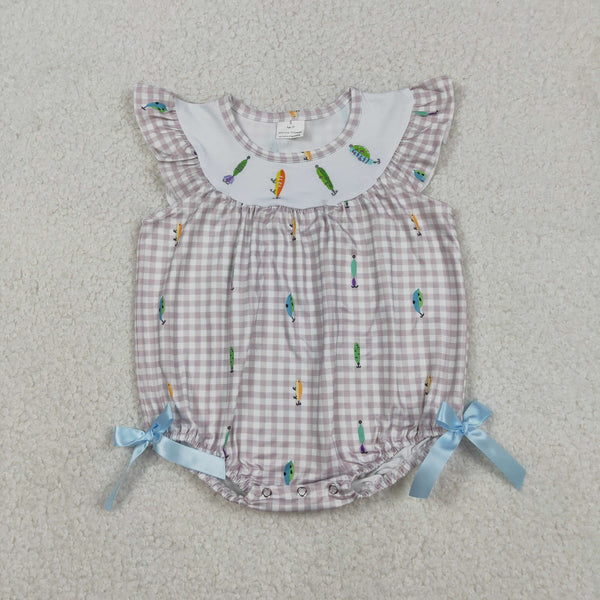 SR3395 RTS baby girl clothes fishing embroidery girl summber bubble