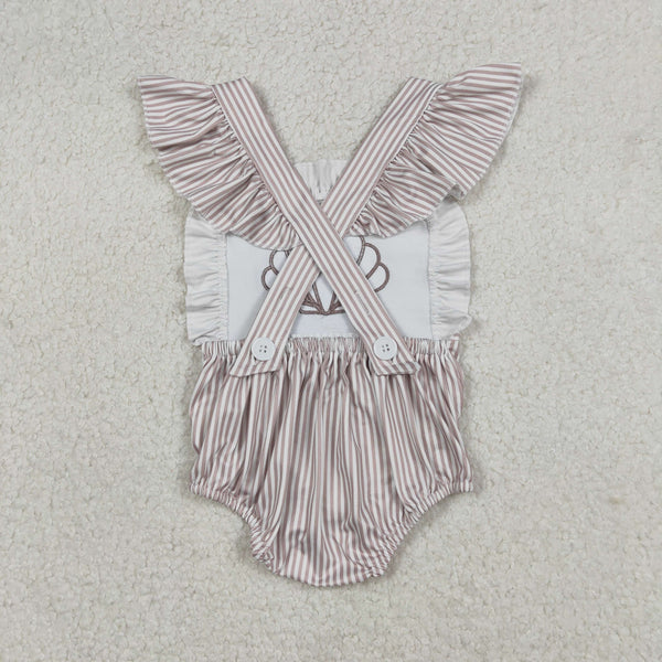 SR3396 RTS baby girl clothes Seashell embroidery girl summer bubble