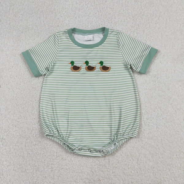 SR3531 RTS baby boy clothes mallard boy summer embroidery bubble