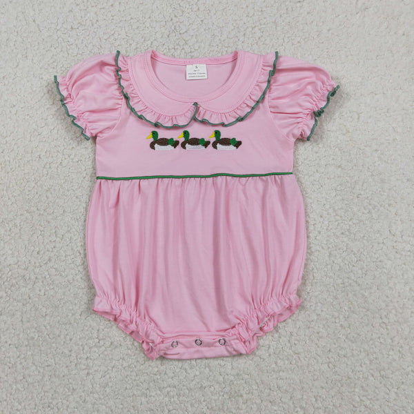 SR3532 RTS baby girl clothes mallard girl summer embroidery bubble