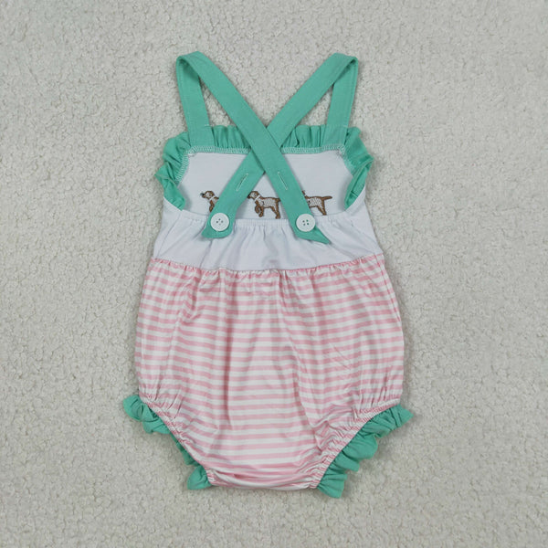 SR3558 RTS baby girl clothes dog embroidery girl summer bubble