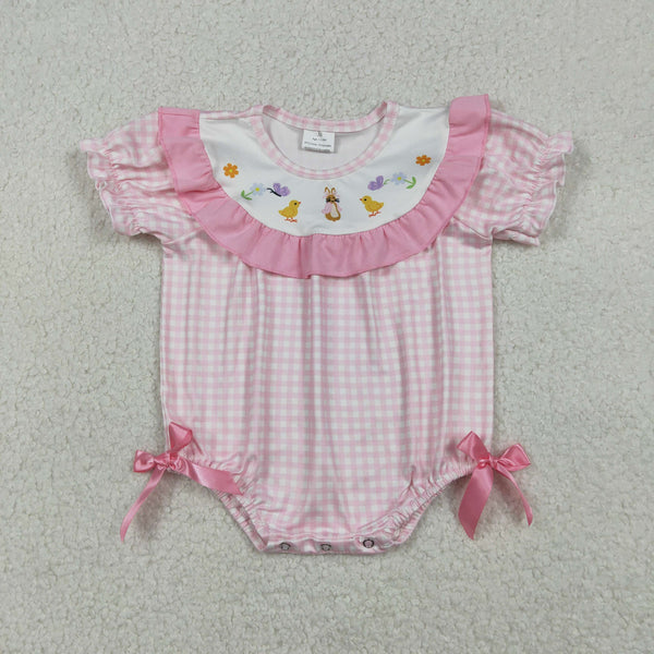 RTS  Matching kids clothing bunny print clothing baby easter summer bubble-2026.3.6