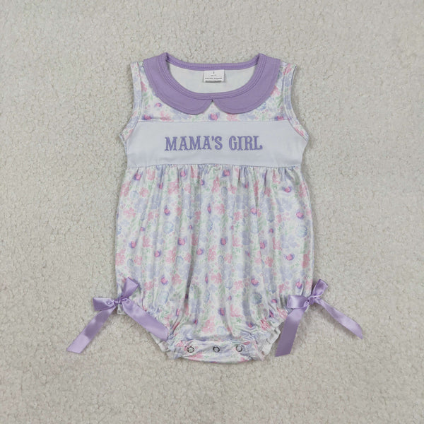 SR3591 RTS baby girl clothes mama’s girl summer embroidery bubble