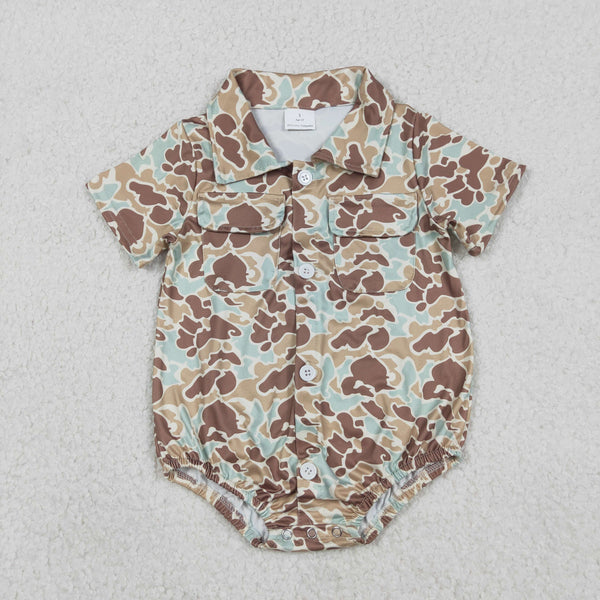 SR3655 RTS baby boy clothes camo boy summer bubble