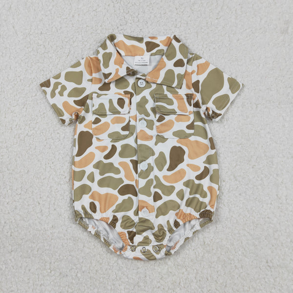 SR3658 RTS baby boy clothes camo boy summer bubble