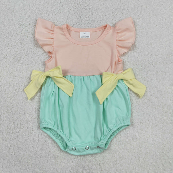 SR3662 RTS baby girl clothes cotton bows girl summer bubble