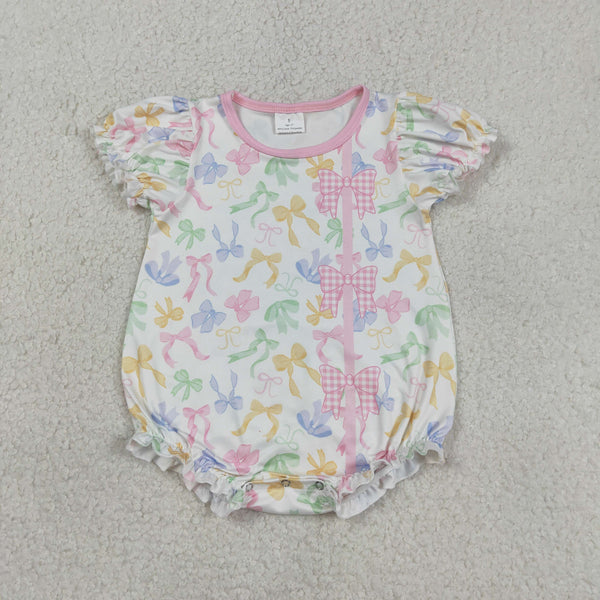 SR3672 RTS baby girl clothes bows girl summer bubble