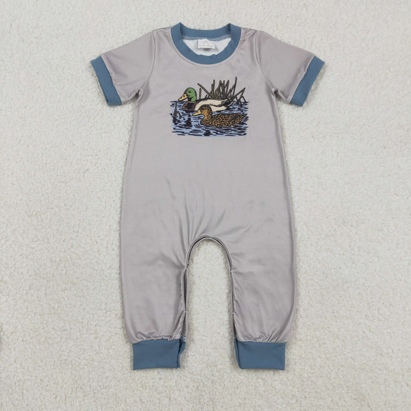 SR3682 RTS baby girl clothes mallard print girl summer romper