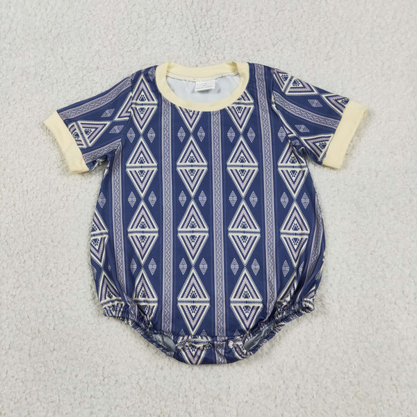 SR3713 RTS baby boy clothes aztec print boy summer bubble western clothes