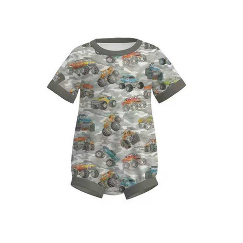MOQ:5pcs SR3716 pre-order baby boy clothes car print boy  summer bubble-2025.11.28