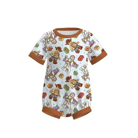 MOQ:5pcs SR3720 pre-order baby boy clothes cartoon print boy  summer bubble-2025.11.28