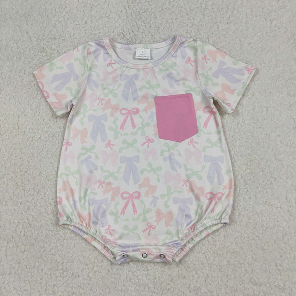 RTS Matching kids clothing  bows print clothing baby girl summer clothing-2026.3.6