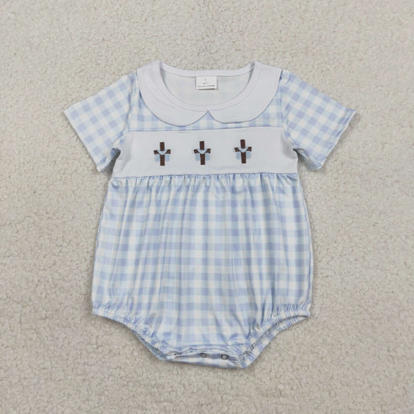 RTS Matching clothing embroidery cross print clothing baby easter summer clothing-2026.3.6