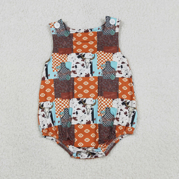 SR3773 RTS baby boy clothes aztec print toddler boy summer bubble  western clothes