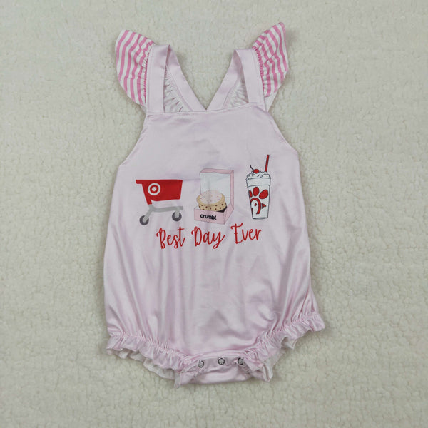 SR3780 RTS baby girl clothes food print toddler girl summer bubble