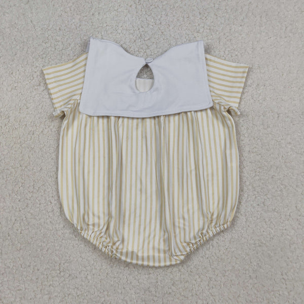 SR3802 RTS baby boy clothes cross embroidery  toddler boy easter summer bubble