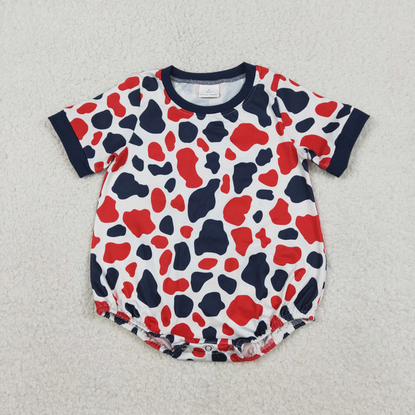 SR3822 RTS baby boy clothes camo print toddler boy 4th of July summer romper