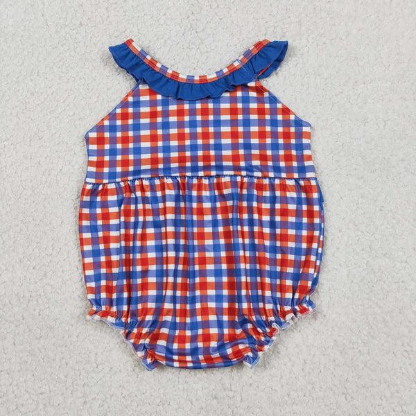 SR3835 RTS baby clothes farm clothes embroidery toddler girl summer bubble onesie