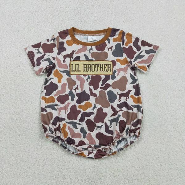 RTS SR3865 baby boy clothes little brother embroidery toddler boy summer bubble