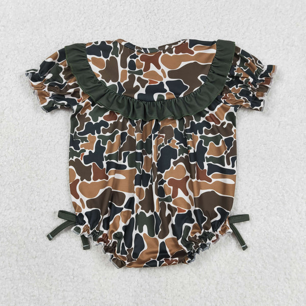 RTS SR3916 baby girl clothes camo daddy's girl embroidery hunting clothes toddler girl summer bubble