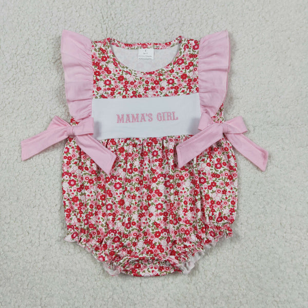 SR3939 RTS baby girl clothes  mama’s girl embroidery toddler girl summer bubble