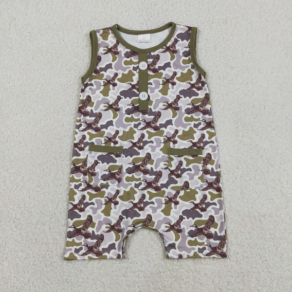 SR3946 RTS baby clothes mallards camo toddler boy summer bubble