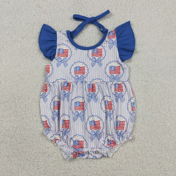 RTS Matching kids clothing flag print clothing girl 4th of July summer clothing-2026.4.24