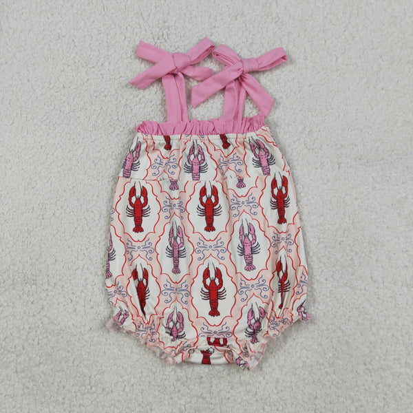 RTS  Matching clothing kids floral print crayfish print baby girl summer clothing-2026.4.24