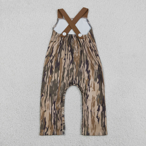 SR4048 RTS baby boy clothes deer hunting embroidery camouflage boy winter  jumpsuit hunting clothes