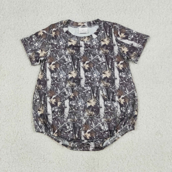SR4059 RTS baby boy clothes camo leaves toddler boy summer bubble