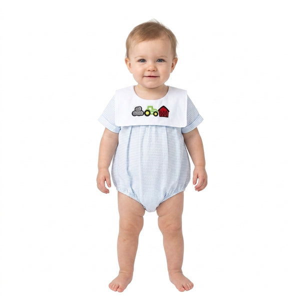 SR4075 RTS baby clothes blue summer bubble