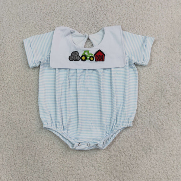 SR4075 RTS baby clothes blue summer bubble