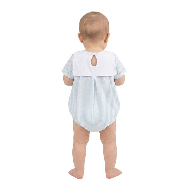 SR4075 RTS baby clothes blue summer bubble
