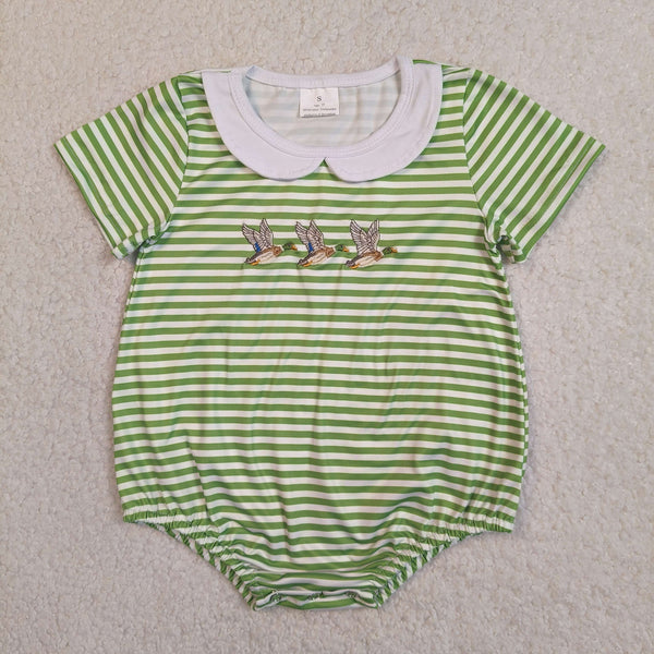 SR4083 RTS baby boy clothes mallard  embroidery toddler boy summer  bubble