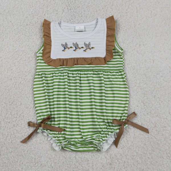 SR4084 RTS baby girl clothes mallard print toddler girl summer embroidery bubble-real pic 2026.3.27