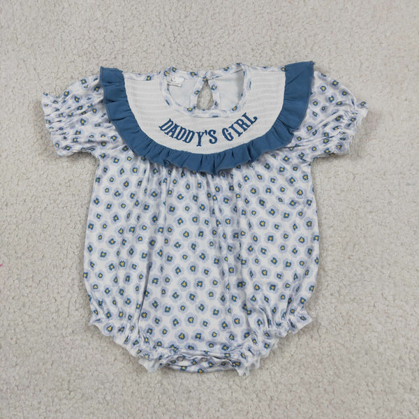 SR4141 RTS baby clothes daddy’s girl smock toddler girl summer bubble summer clothes