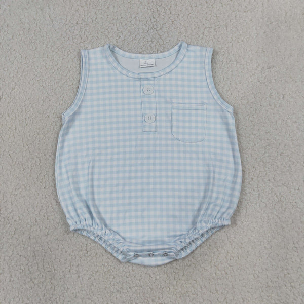 RTS  Matching clothing gingham print clothing baby boy summer bubble-2026.7.23