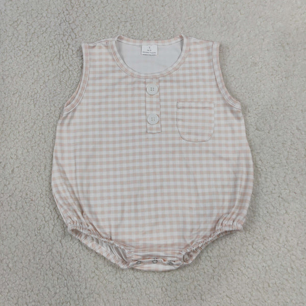 RTS  Matching clothing gingham print clothing baby boy summer bubble-2026.7.23
