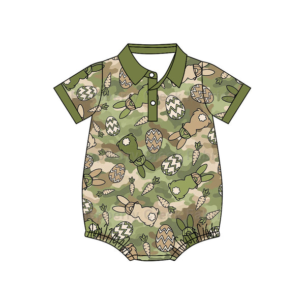 Preorder MOQ 5 pcs Each Style Easter Bunny Camo Polo Kids Matching Clothes-2026.8.19