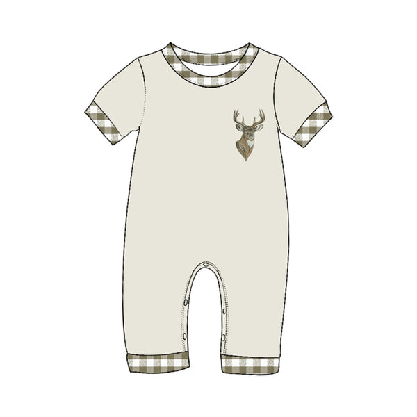 Preorder MOQ 5 pcs Each Style Hunting Deer Plaid Kids Matching Clothes-2026.8.27