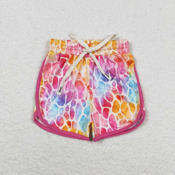 SS0229 RTS toddler clothes colorful leopard print baby girl summer shorts