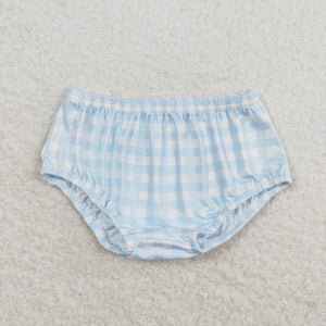 SS0352 RTS toddler clothes blue gingham boy summer bummies shorts-2024.6.3