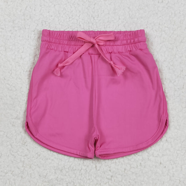 RTS toddler clothes matching clothing solid color shorts  kids summer yoga clothing